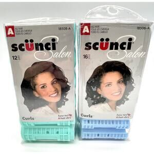Vintage Scunci Salon Plastic Magnetic Rollers Curlers x 2: 18508-A & 18506-A New